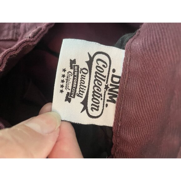 DNM Collection Moto Biker Pants Men’s 32 Burgundy Slim Fit Stretch Jeans - Picture 8 of 11